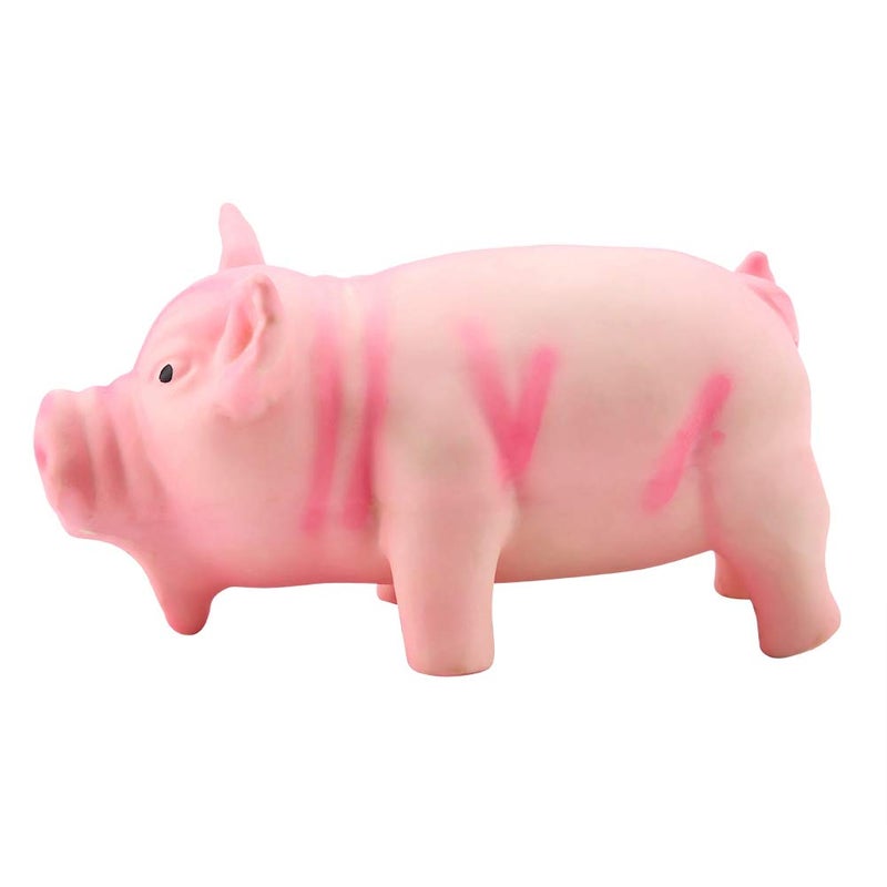 Ichiias Dog Chew Toy, Squeaky Pig Dog Toys Latex Grunting Pig Sound Play Dog Toy Cute Pig Grunting Squeak Latex Interactive Squeak Funny Cute Dog Toy Pet Dog Puppy Toy(Pink) - Image 3